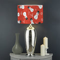 Christmas Snowman Pattern Print Drum Lamp Shade
