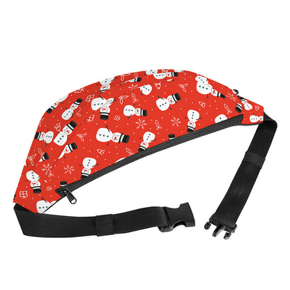 Christmas Snowman Pattern Print Fanny Pack