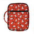 Christmas Snowman Pattern Print Front Pocket Bible Bag