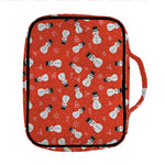 Christmas Snowman Pattern Print Front Pocket Bible Bag
