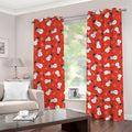 Christmas Snowman Pattern Print Grommet Curtains