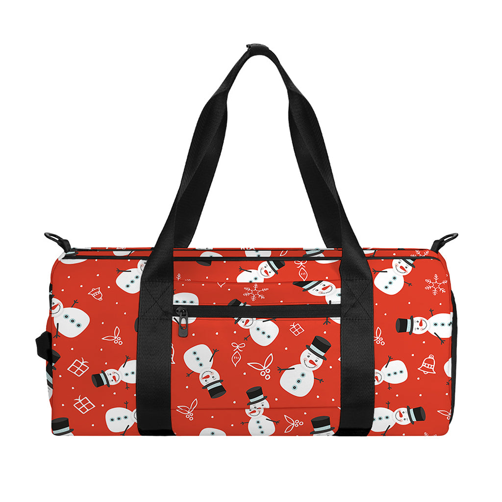 Christmas Snowman Pattern Print Gym Bag