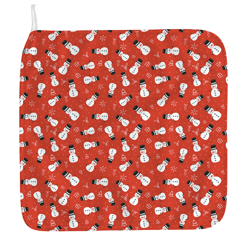 Christmas Snowman Pattern Print Hand Towel