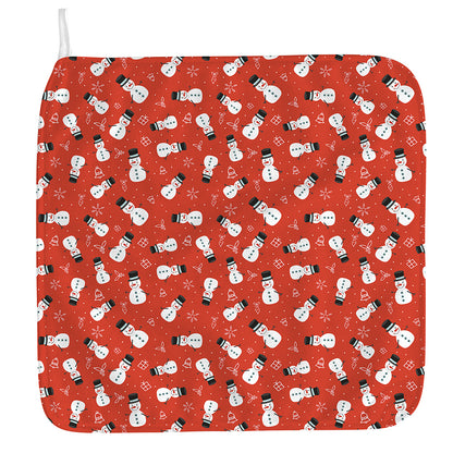 Christmas Snowman Pattern Print Hand Towel