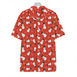 Christmas Snowman Pattern Print Hawaiian Shirt
