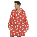 Christmas Snowman Pattern Print Hoodie Blanket