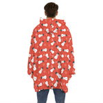 Christmas Snowman Pattern Print Hoodie Blanket