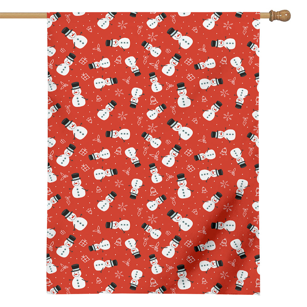 Christmas Snowman Pattern Print House Flag