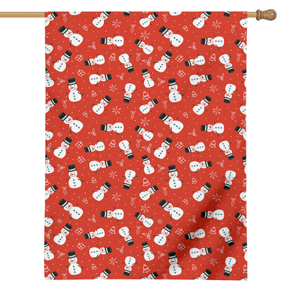 Christmas Snowman Pattern Print House Flag