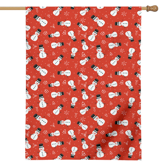 Christmas Snowman Pattern Print House Flag