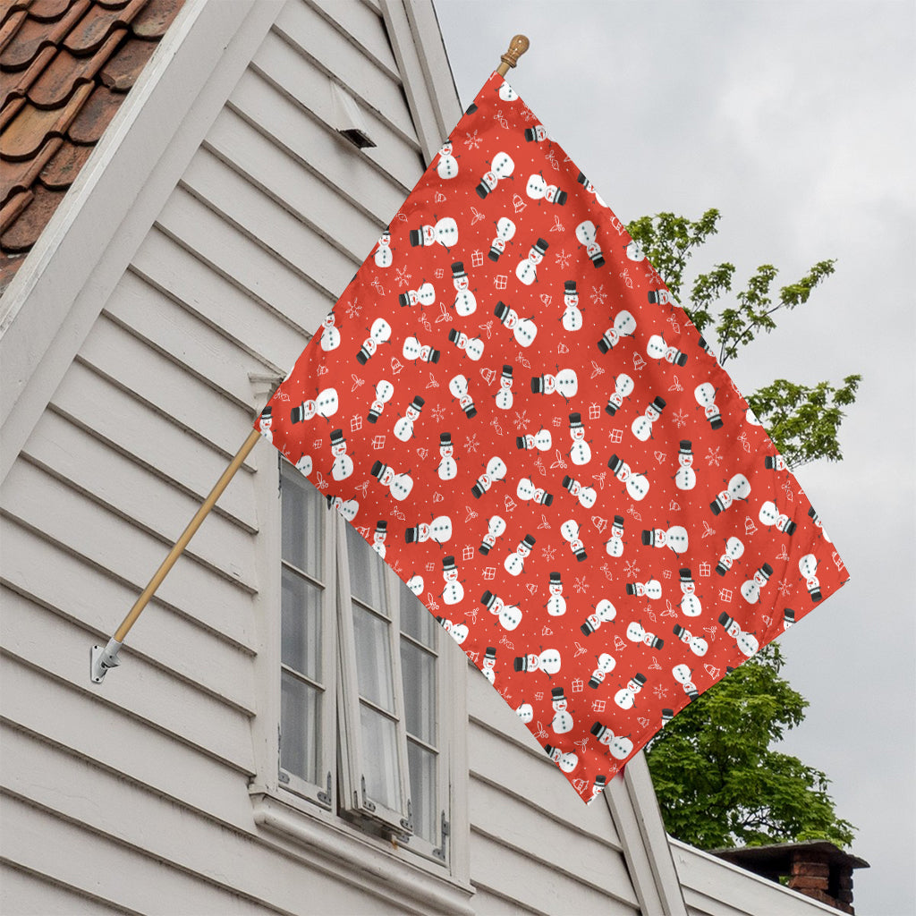 Christmas Snowman Pattern Print House Flag