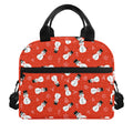 Christmas Snowman Pattern Print Insulated Lunch Bag