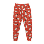 Christmas Snowman Pattern Print Jogger Pants