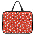 Christmas Snowman Pattern Print Laptop Sleeve With Handle