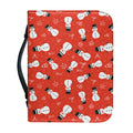 Christmas Snowman Pattern Print Leather Bible Cover