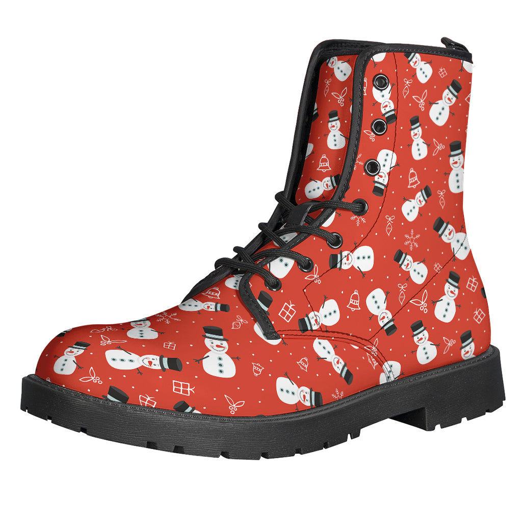 Christmas Snowman Pattern Print Backpack