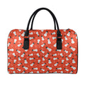 Christmas Snowman Pattern Print Leather Duffel Bag