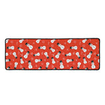 Christmas Snowman Pattern Print Long Kitchen Mat