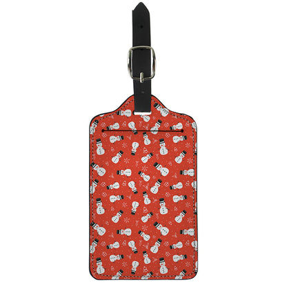 Christmas Snowman Pattern Print Luggage Tag