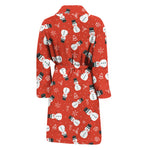 Christmas Snowman Pattern Print Men's Bathrobe