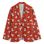 Christmas Snowman Pattern Print Men's Blazer