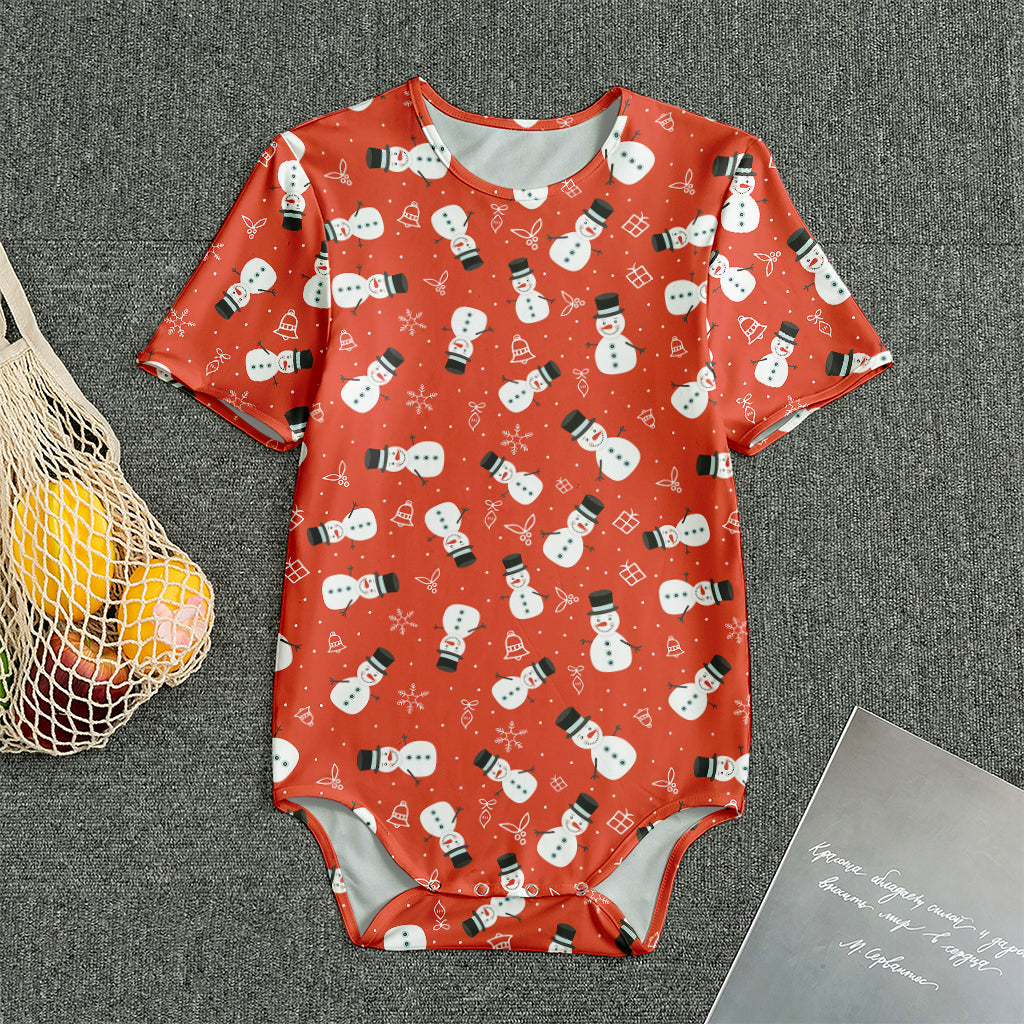 Christmas Snowman Pattern Print Men's Bodysuit