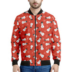Christmas Snowman Pattern Print Men's Bomber Jacket