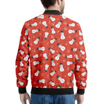 Christmas Snowman Pattern Print Men's Bomber Jacket