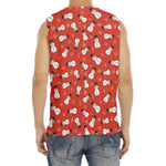 Christmas Snowman Pattern Print Men's Fitness Tank Top