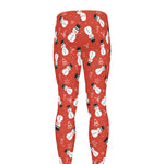Christmas Snowman Pattern Print Men's leggings