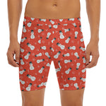 Christmas Snowman Pattern Print Men's Long Boxer Briefs