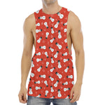 Christmas Snowman Pattern Print Men's Muscle Tank Top