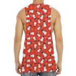 Christmas Snowman Pattern Print Men's Muscle Tank Top