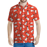 Christmas Snowman Pattern Print Men's Polo Shirt