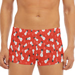 Christmas Snowman Pattern Print Men's Short Boxer Briefs