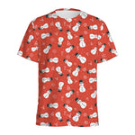 Christmas Snowman Pattern Print Men's Sports T-Shirt