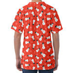 Christmas Snowman Pattern Print Men's Velvet T-Shirt
