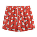 Christmas Snowman Pattern Print Mesh Shorts