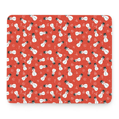 Christmas Snowman Pattern Print Mouse Pad