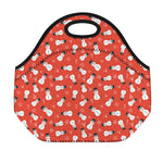 Christmas Snowman Pattern Print Neoprene Lunch Bag