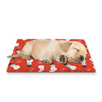 Christmas Snowman Pattern Print Pet Cooling Mat Cover