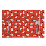 Christmas Snowman Pattern Print Placemat