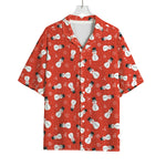 Christmas Snowman Pattern Print Rayon Hawaiian Shirt