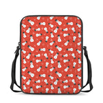 Christmas Snowman Pattern Print Rectangular Crossbody Bag