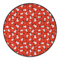 Christmas Snowman Pattern Print Round Floor Mat