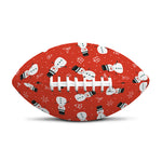 Christmas Snowman Pattern Print Rugby Ball