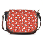 Christmas Snowman Pattern Print Saddle Bag