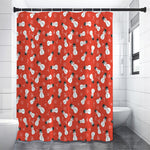 Christmas Snowman Pattern Print Shower Curtain