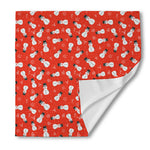 Christmas Snowman Pattern Print Silk Bandana