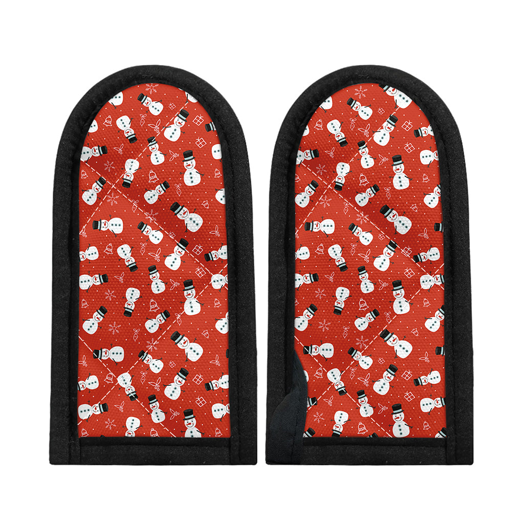 Christmas Snowman Pattern Print Skillet Handle Cover
